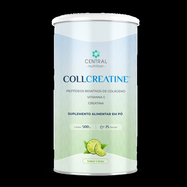 COLLCREATINE - 500g - Colágeno  SABORES: Neutro, Tangerina e Limão