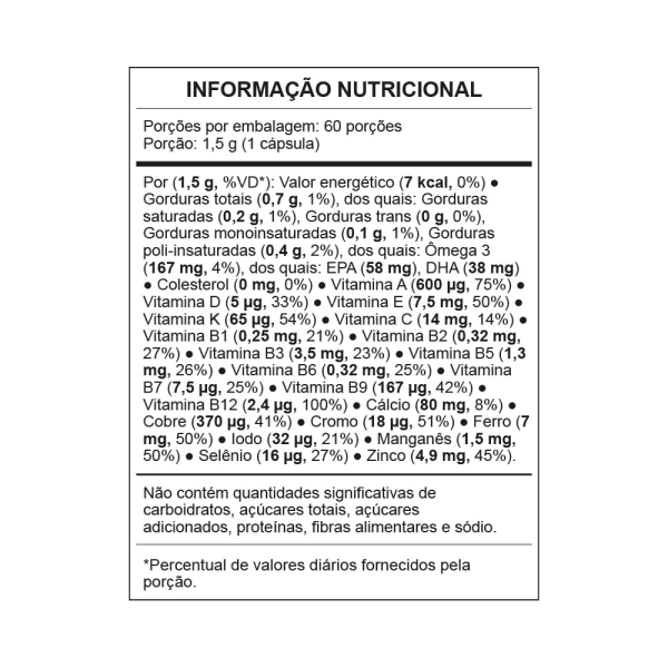 POLIÃMEGA AZ - 60 CÃ¡psulas de 1500mg