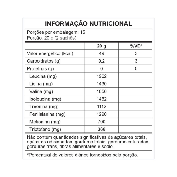 AMINNU 10 sachÃªs com 10g = total 300g